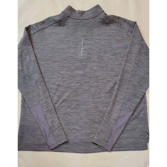 NIKE RUNNING DRI FIT MENS GRAY STRIPED LONG SLEEVE 1/4 ZIP SHIRT SIZE XL - Picture 4 of 5